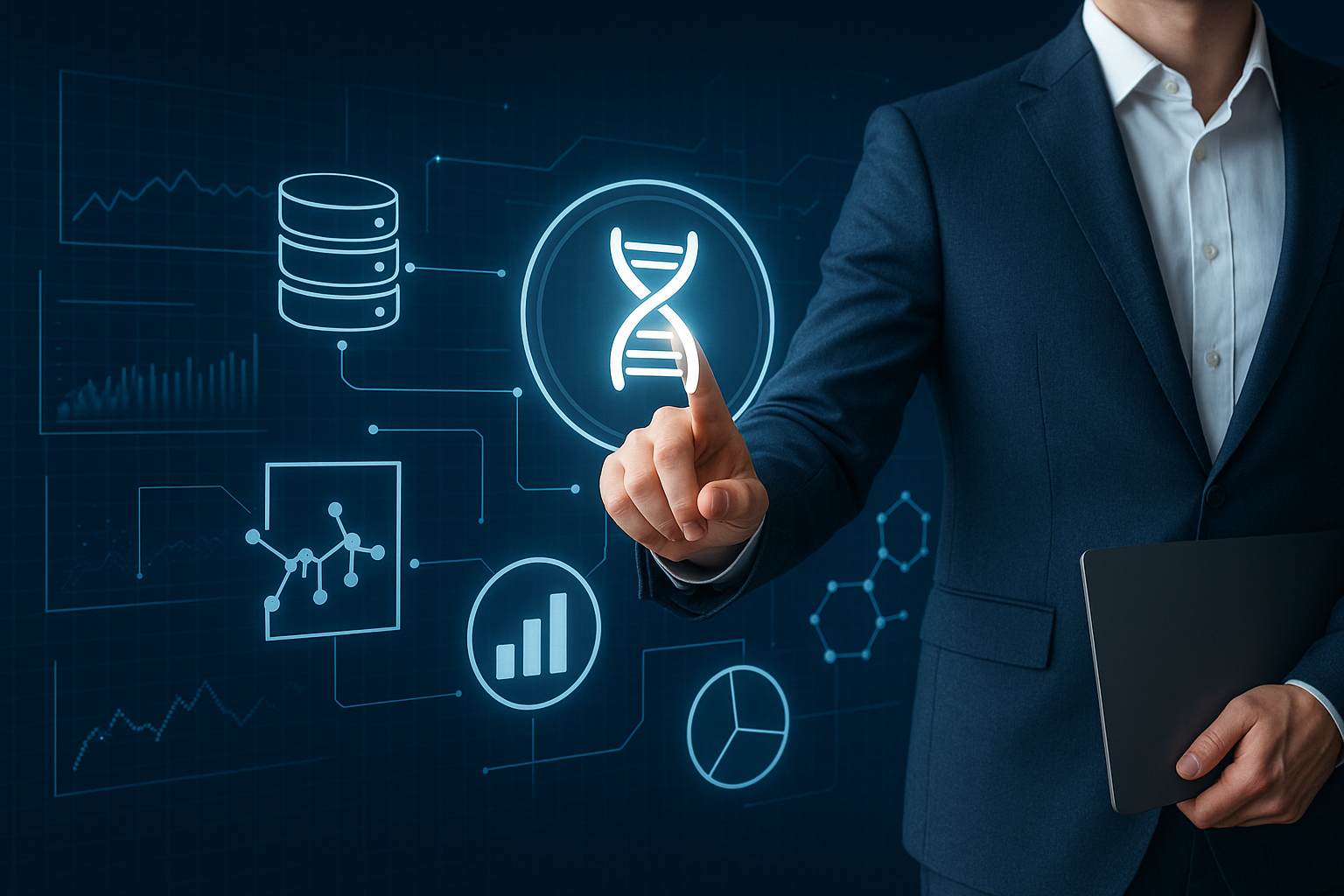 an illustration of a dna data graph
